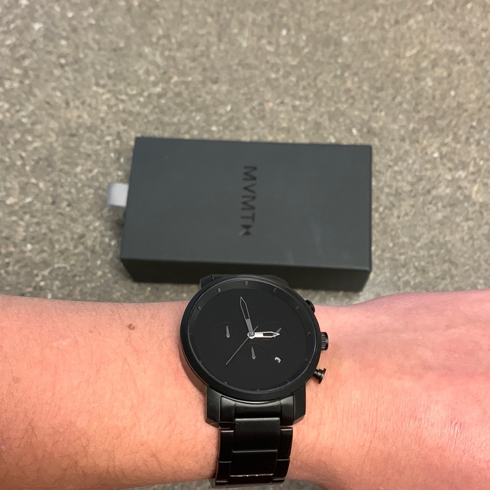 MVMT Gloss Black Chrono Ceramic Mens Watch-45mm